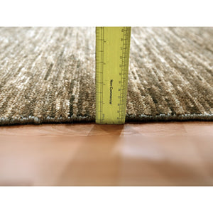 2'x3' Coffee Brown, Pure Wool, Sample, Strike Off, Hand Knotted, Modern Plain Solid Design, Mat, Oriental Rug FWR456558