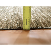 Load image into Gallery viewer, 2&#39;x3&#39; Coffee Brown, Pure Wool, Sample, Strike Off, Hand Knotted, Modern Plain Solid Design, Mat, Oriental Rug FWR456558