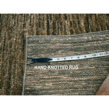 Load image into Gallery viewer, 2&#39;x3&#39; Coffee Brown, Pure Wool, Sample, Strike Off, Hand Knotted, Modern Plain Solid Design, Mat, Oriental Rug FWR456558