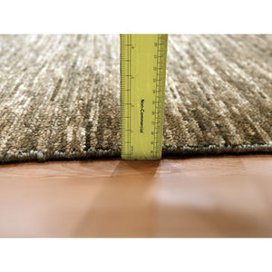 2'x3' Mocha Brown, Plain Solid Design, Pure Wool, Sample, Strike Off, Hand Knotted, Mat, Oriental Rug FWR456564