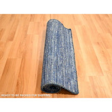 Load image into Gallery viewer, 2&#39;x3&#39; Imperial Blue, Hand Knotted, Modern Plain Solid Design, Pure Wool, Sample, Strike Off, Mat, Oriental Rug FWR456576