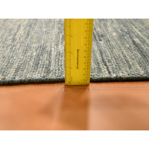 2'x3' Pastel Gray, Plain Solid Design, Pure Wool, Sample, Strike Off, Hand Knotted, Mat, Oriental Rug FWR456582