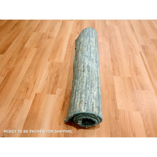 Load image into Gallery viewer, 2&#39;x3&#39; Pastel Gray, Plain Solid Design, Pure Wool, Sample, Strike Off, Hand Knotted, Mat, Oriental Rug FWR456582