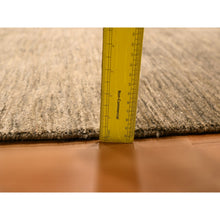 Load image into Gallery viewer, 2&#39;x3&#39; Peanut Brown, Plain Solid Design, Pure Sari Silk, Soft To The Touch, Hand Knotted, Mat, Oriental Rug FWR456600