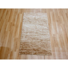 Load image into Gallery viewer, 2&#39;x3&#39; Beaver Brown, Plain Solid Design, Pure Sari Silk, Sample, Strike Off, Hand Knotted, Mat, Oriental Rug FWR456606