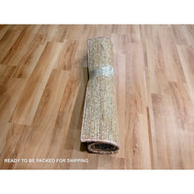 Load image into Gallery viewer, 2&#39;x3&#39; Beaver Brown, Plain Solid Design, Pure Sari Silk, Sample, Strike Off, Hand Knotted, Mat, Oriental Rug FWR456606