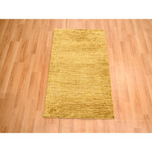 Load image into Gallery viewer, 2&#39;x3&#39; Copper Brown, Soft Pile, Plain Solid Design, Pure Sari Silk, Sample, Strike Off, Hand Knotted, Mat, Oriental Rug FWR456624