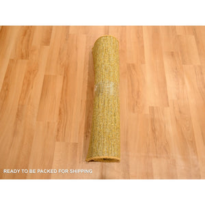 2'x3' Copper Brown, Soft Pile, Plain Solid Design, Pure Sari Silk, Sample, Strike Off, Hand Knotted, Mat, Oriental Rug FWR456624