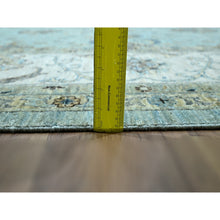 Load image into Gallery viewer, 12&#39;x18&#39;1&quot; Crystal Blue, Agra, Shah Abbas Flower Vines Design, Natural Dyes, Hand Knotted, Luxurious Wool, Denser Weave, Oversized, Oriental Rug FWR456636