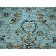 Load image into Gallery viewer, 12&#39;2&quot;x15&#39;3&quot; Sapphire Blue, Agra, Shah Abbas Flower Vines Design, Vegetable Dyes, Hand Knotted, Pure Wool, Denser Weave, Oversized, Oriental Rug FWR456642