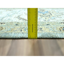 Load image into Gallery viewer, 12&#39;2&quot;x15&#39;3&quot; Sapphire Blue, Agra, Shah Abbas Flower Vines Design, Vegetable Dyes, Hand Knotted, Pure Wool, Denser Weave, Oversized, Oriental Rug FWR456642