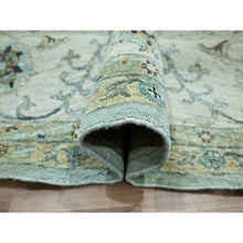 Load image into Gallery viewer, 11&#39;10&quot;x11&#39;10&quot; Sapphire Blue, Agra, Shah Abbas Flower Vines Design, Denser Weave, Veggie Dyes, Hand Knotted, Luxurious Wool, Round, Oriental Rug FWR456660