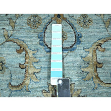 Load image into Gallery viewer, 11&#39;10&quot;x11&#39;10&quot; Sapphire Blue, Agra, Shah Abbas Flower Vines Design, Denser Weave, Veggie Dyes, Hand Knotted, Luxurious Wool, Round, Oriental Rug FWR456660