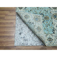 Load image into Gallery viewer, 2&#39;6&quot;x29&#39;10&quot; Morning Blue, Hand Knotted, Agra, Shah Abbas Flower Vines Design, Pure Wool, Natural Dyes, Denser Weave, Xl Runner, Oriental Rug FWR456666