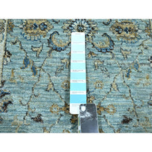 Load image into Gallery viewer, 2&#39;6&quot;x15&#39;9&quot; Cerulean Blue, Hand Knotted, Agra, Shah Abbas Flower Vines Design, Veggie Dyes, Pure Wool, Denser Weave, Xl Runner, Oriental Rug FWR456690