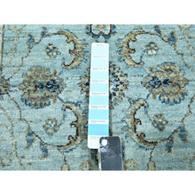 Load image into Gallery viewer, 2&#39;7&quot;x14&#39; Morning Blue, Agra, Shah Abbas Flower Vines Design, Luxurious Wool, Veggie Dyes, Hand Knotted, Denser Weave, Runner, Oriental Rug FWR456696