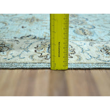 Load image into Gallery viewer, 2&#39;7&quot;x14&#39; Morning Blue, Agra, Shah Abbas Flower Vines Design, Luxurious Wool, Veggie Dyes, Hand Knotted, Denser Weave, Runner, Oriental Rug FWR456696