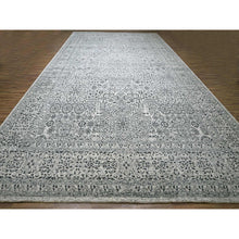 Load image into Gallery viewer, 15&#39;x20&#39; Powder White, Mamluk Dynasty, Tone On Tone Design, Undyed Natural Wool, Densely Woven, Hand Knotted, Oversized, Oriental Rug FWR456714