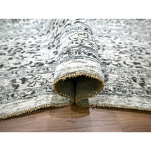 Load image into Gallery viewer, 15&#39;x20&#39; Powder White, Mamluk Dynasty, Tone On Tone Design, Undyed Natural Wool, Densely Woven, Hand Knotted, Oversized, Oriental Rug FWR456714