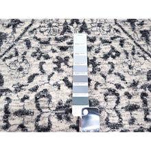 Load image into Gallery viewer, 15&#39;x20&#39; Powder White, Mamluk Dynasty, Tone On Tone Design, Undyed Natural Wool, Densely Woven, Hand Knotted, Oversized, Oriental Rug FWR456714