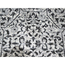 Load image into Gallery viewer, 15&#39;x20&#39; Powder White, Mamluk Dynasty, Tone On Tone Design, Undyed Natural Wool, Densely Woven, Hand Knotted, Oversized, Oriental Rug FWR456714