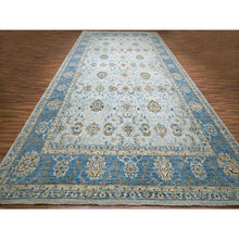 Load image into Gallery viewer, 12&#39;x18&#39; Crystal Blue, All Over Shah Abbas Flower Design, Veggie Dyes, Denser Weave, Agra, Pure Wool, Hand Knotted, Oversized, Oriental Rug FWR456726