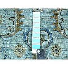 Load image into Gallery viewer, 12&#39;x18&#39; Crystal Blue, All Over Shah Abbas Flower Design, Veggie Dyes, Denser Weave, Agra, Pure Wool, Hand Knotted, Oversized, Oriental Rug FWR456726