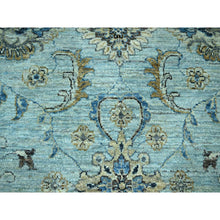 Load image into Gallery viewer, 12&#39;x18&#39; Crystal Blue, All Over Shah Abbas Flower Design, Veggie Dyes, Denser Weave, Agra, Pure Wool, Hand Knotted, Oversized, Oriental Rug FWR456726