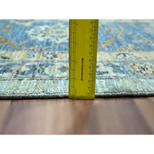 Load image into Gallery viewer, 12&#39;x18&#39; Crystal Blue, All Over Shah Abbas Flower Design, Veggie Dyes, Denser Weave, Agra, Pure Wool, Hand Knotted, Oversized, Oriental Rug FWR456726