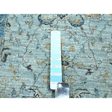 Load image into Gallery viewer, 2&#39;8&quot;x16&#39;1&quot; Sky Blue, All Over Shah Abbas Flower Design, Natural Dyes, Agra, Pure Wool, Densely Woven, Hand Knotted, Xl Runner, Oriental Rug FWR456768