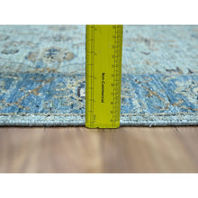 Load image into Gallery viewer, 2&#39;8&quot;x16&#39;1&quot; Sky Blue, All Over Shah Abbas Flower Design, Natural Dyes, Agra, Pure Wool, Densely Woven, Hand Knotted, Xl Runner, Oriental Rug FWR456768