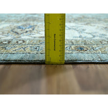 Load image into Gallery viewer, 9&#39;1&quot;x12&#39; Sapphire Blue, Hand Knotted, Agra, Shah Abbas Flower Vines Design, Natural Dyes, Pure Wool, Denser Weave, Oriental Rug FWR456792