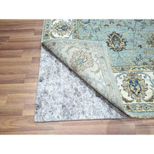 Load image into Gallery viewer, 6&#39;x9&#39;1&quot; Baby Blue, Hand Knotted, Agra, Shah Abbas Flower Vines Design, Pure Wool, Veggie Dyes, Denser Weave, Oriental Rug FWR456822