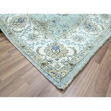 Load image into Gallery viewer, 6&#39;x9&#39;1&quot; Baby Blue, Hand Knotted, Agra, Shah Abbas Flower Vines Design, Pure Wool, Veggie Dyes, Denser Weave, Oriental Rug FWR456822