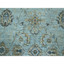 Load image into Gallery viewer, 6&#39;x9&#39;1&quot; Baby Blue, Hand Knotted, Agra, Shah Abbas Flower Vines Design, Pure Wool, Veggie Dyes, Denser Weave, Oriental Rug FWR456822