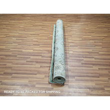 Load image into Gallery viewer, 6&#39;x9&#39;1&quot; Baby Blue, Hand Knotted, Agra, Shah Abbas Flower Vines Design, Pure Wool, Veggie Dyes, Denser Weave, Oriental Rug FWR456822