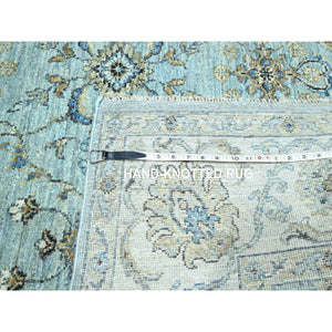 6'x9'1" Caviar Black, Intricate Kashan Revival, Hand Spun New Zealand Wool, 300 KPSI, Hand Knotted, Oriental Rug FWR548610