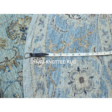 Load image into Gallery viewer, 7&#39;1&quot;x7&#39;1&quot; Linen White, Hand Knotted, Modern, Plain Design, Lori Buft Gabbeh, Thick and Plush, Pure Wool, Square, Oriental Rug FWR547818