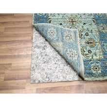 Load image into Gallery viewer, 2&#39;7&quot;x8&#39;1&quot; Powder Blue, All Over Shah Abbas Flower Design, Vegetable Dyes, Denser Weave, Agra, Natural Wool, Hand Knotted, Runner, Oriental Rug FWR456870