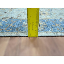 Load image into Gallery viewer, 2&#39;7&quot;x8&#39;1&quot; Powder Blue, All Over Shah Abbas Flower Design, Vegetable Dyes, Denser Weave, Agra, Natural Wool, Hand Knotted, Runner, Oriental Rug FWR456870