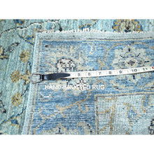 Load image into Gallery viewer, 2&#39;7&quot;x8&#39;1&quot; Powder Blue, All Over Shah Abbas Flower Design, Vegetable Dyes, Denser Weave, Agra, Natural Wool, Hand Knotted, Runner, Oriental Rug FWR456870