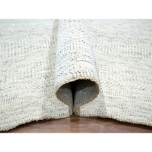 Load image into Gallery viewer, 8&#39;2&quot;x10&#39; Chiffon White, Modern Grass Design, Hand Knotted, Borderless, Soft And Vibrant Wool, Lush And Plush, Tone On Tone, Oriental Rug FWR456882