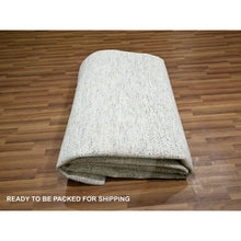 Load image into Gallery viewer, 8&#39;2&quot;x10&#39; Chiffon White, Modern Grass Design, Hand Knotted, Borderless, Soft And Vibrant Wool, Lush And Plush, Tone On Tone, Oriental Rug FWR456882