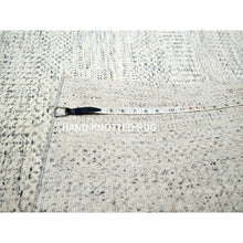 Load image into Gallery viewer, 8&#39;2&quot;x10&#39; Chiffon White, Modern Grass Design, Hand Knotted, Borderless, Soft And Vibrant Wool, Lush And Plush, Tone On Tone, Oriental Rug FWR456882