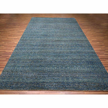 Load image into Gallery viewer, 9&#39;x12&#39;1&quot; Aegean Blue, Kohinoor Herat Small Geometric Repetitive Design, Hand Knotted, Soft To The Touch, Pure Wool, Oriental Rug FWR456888