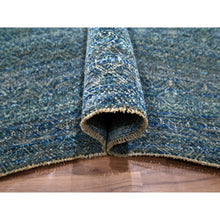 Load image into Gallery viewer, 9&#39;x12&#39;1&quot; Aegean Blue, Kohinoor Herat Small Geometric Repetitive Design, Hand Knotted, Soft To The Touch, Pure Wool, Oriental Rug FWR456888