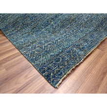 Load image into Gallery viewer, 9&#39;x12&#39;1&quot; Aegean Blue, Kohinoor Herat Small Geometric Repetitive Design, Hand Knotted, Soft To The Touch, Pure Wool, Oriental Rug FWR456888