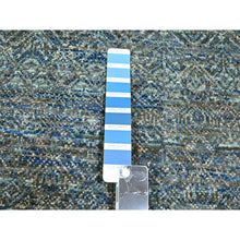 Load image into Gallery viewer, 9&#39;x12&#39;1&quot; Aegean Blue, Kohinoor Herat Small Geometric Repetitive Design, Hand Knotted, Soft To The Touch, Pure Wool, Oriental Rug FWR456888