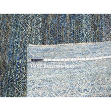 Load image into Gallery viewer, 9&#39;x12&#39;1&quot; Aegean Blue, Kohinoor Herat Small Geometric Repetitive Design, Hand Knotted, Soft To The Touch, Pure Wool, Oriental Rug FWR456888