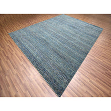 Load image into Gallery viewer, 9&#39;x11&#39;10&quot; Yale Blue, Kohinoor Herat Small Repetitive Geometric Design, Lush And Plush, Hand Knotted, Soft Wool, Oriental Rug FWR456894